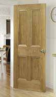 Oak flat panel doors