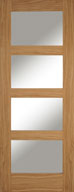 contemporary Flat panel oak door