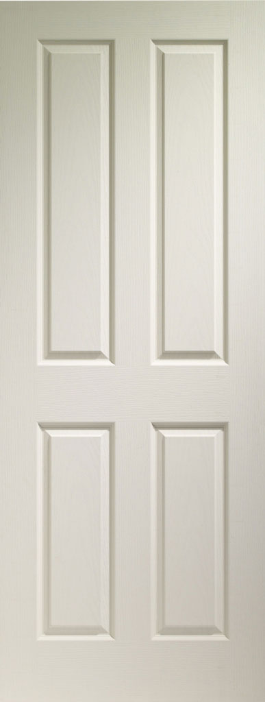 Victorian 4 Panel Textured White Primed Door